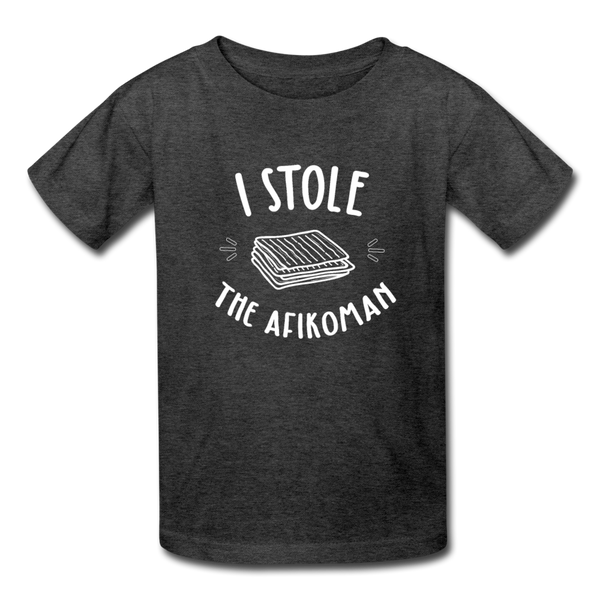 I Stole The Afikoman Kids' T-Shirt - heather black