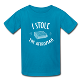 I Stole The Afikoman Kids' T-Shirt - turquoise