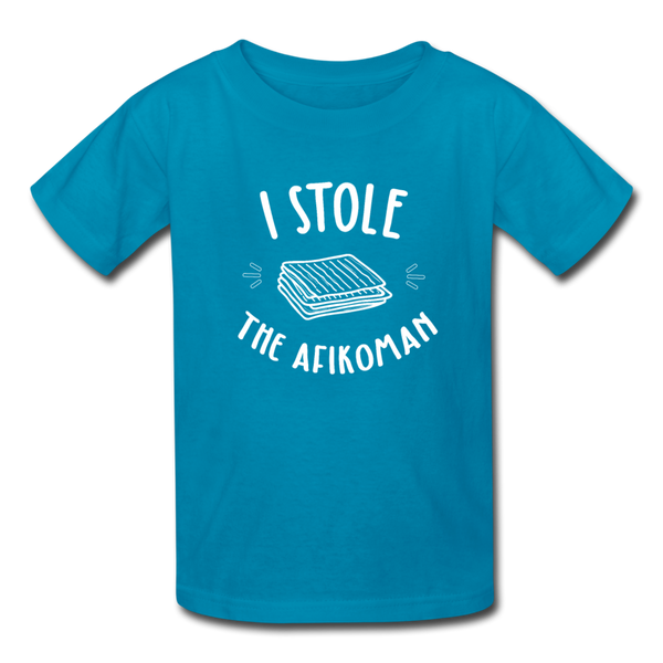 I Stole The Afikoman Kids' T-Shirt - turquoise