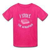 I Stole The Afikoman Kids' T-Shirt - fuchsia