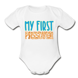 My First Passover Organic Short Sleeve Baby Bodysuit - white