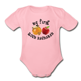 Organic Short Sleeve Baby Bodysuit - light pink
