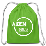 Personalized Bar Mitzvah Cotton Drawstring Bag - clover