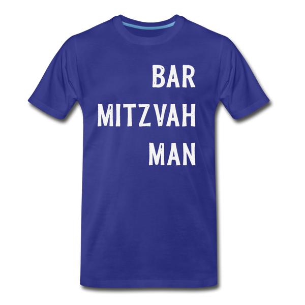 Bar Mitzvah Man Tshirt - royal blue