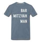 Bar Mitzvah Man Tshirt - steel blue