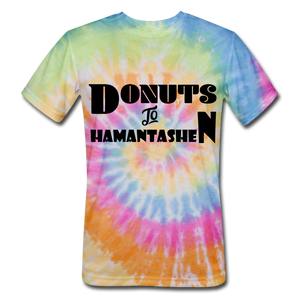Donuts to Hamantashen Unisex Tie Dye T-Shirt - rainbow