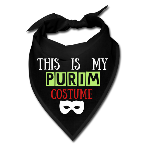 Purim Costume Dog Bandana - black