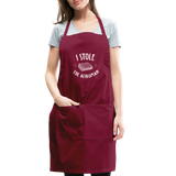 I Stole The Afikoman Apron - burgundy