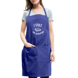 I Stole The Afikoman Apron - royal blue