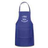 I Stole The Afikoman Apron - royal blue