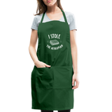I Stole The Afikoman Apron - forest green
