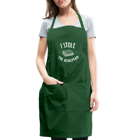 I Stole The Afikoman Apron - forest green