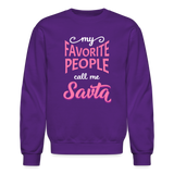 My Favorite People Call Me Savta Crewneck Sweatshirt - purple