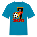 Kids' Birthday Hebrew Name Personalized T-Shirt - turquoise
