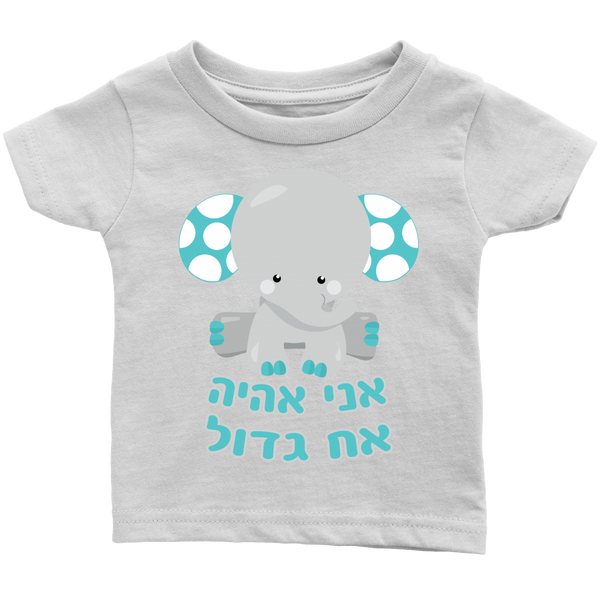 Big Brother Baby Announcement T-Shirt - Hebrew