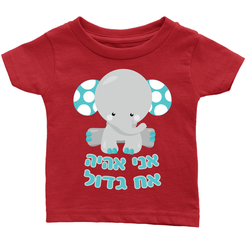 Big Brother Baby Announcement T-Shirt - Hebrew