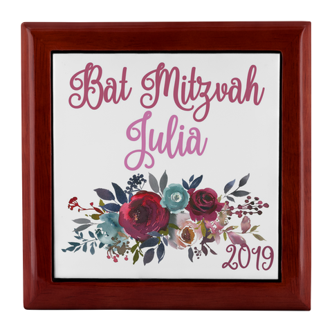 Bat Mitzvah Personalized Keepsake Box