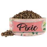Personalized Pet Bowl - Floral