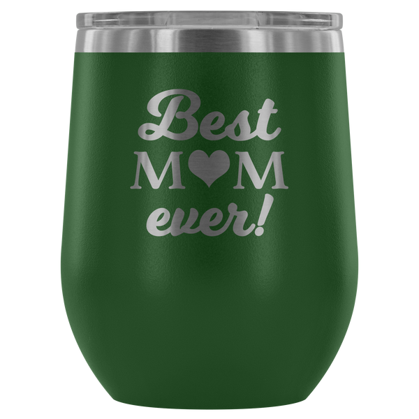 etched mom tumbler green